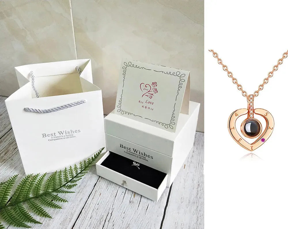 Coffret Cadeau Collier Rose, Cadeau Parfait Pour La Saint-Valentin - Bellarte Enchanté Coffret Cadeau Collier Rose, Cadeau Parfait Pour La Saint-Valentin